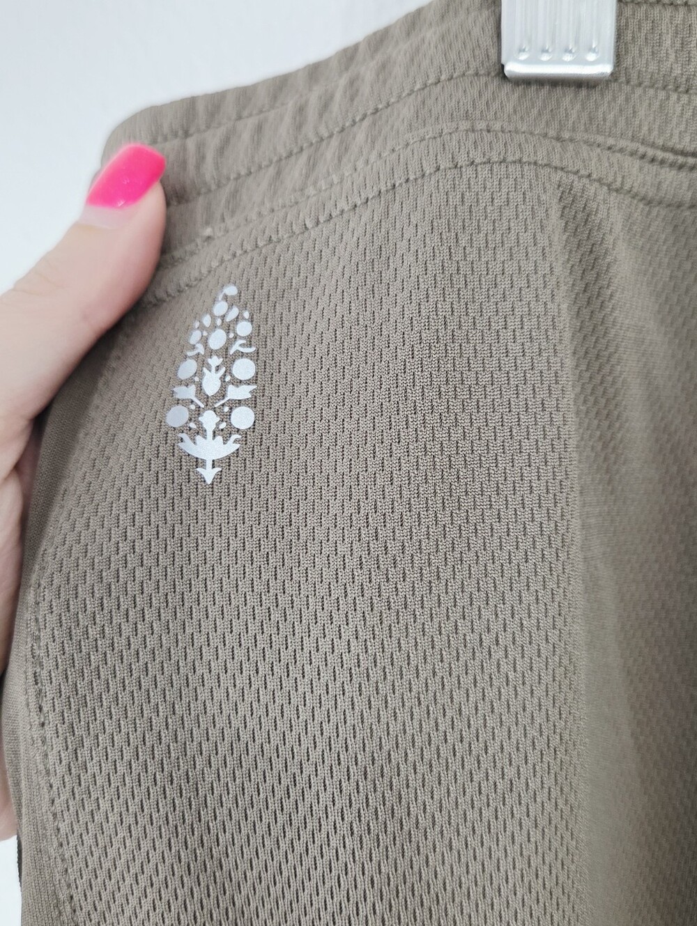 Free People one on one mesh pants army green purple side stripe women's XL new - Picture 8 of 11